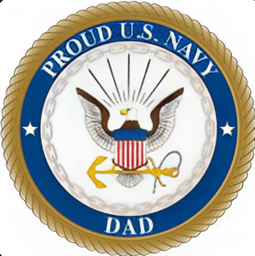 Proud U.S. Navy Dad emblem